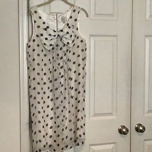 Off-White Black Dots Bow Dress, Size 12